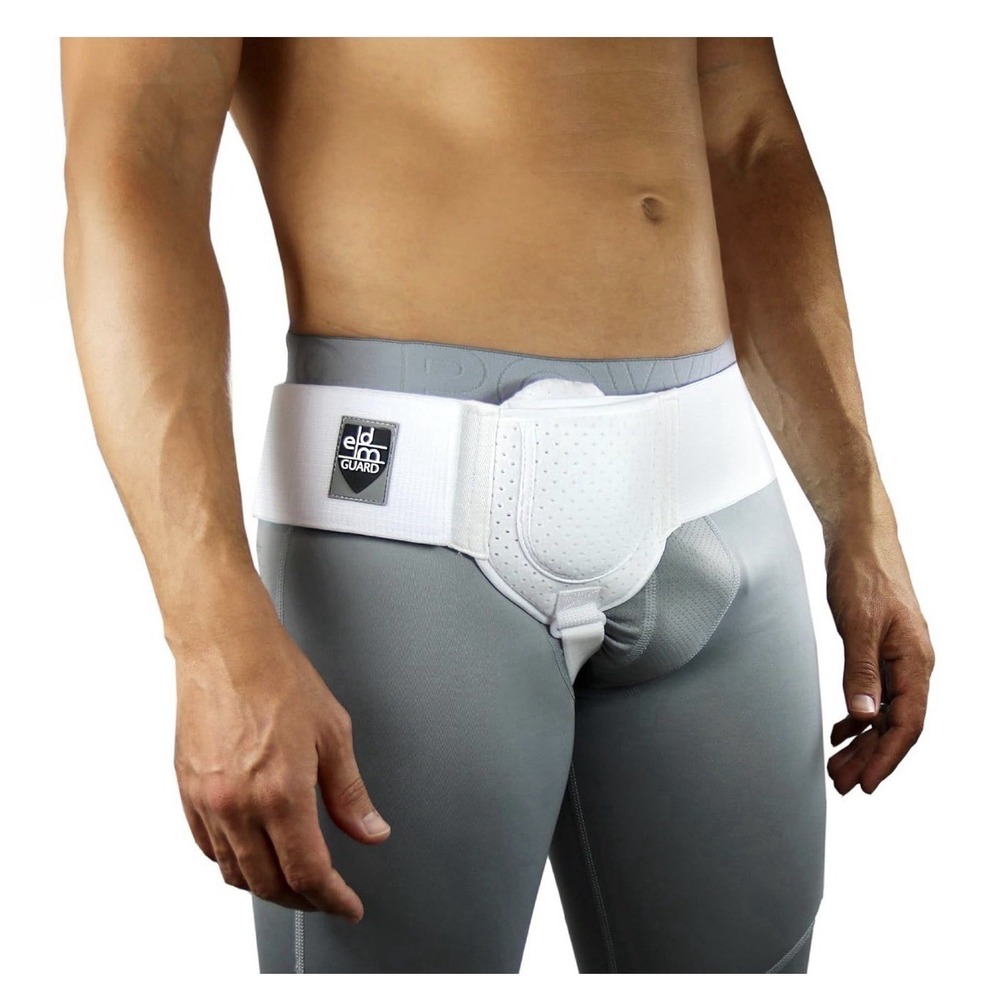 Everyday Medical Inguinal Hernia Support for Men  Post Surgery S/M White